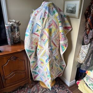 Handmade Pastel Patchwork Quilt — Feedsack